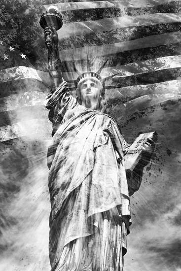 Monochrome Kunst NYC Freiheitsstatue 2019
