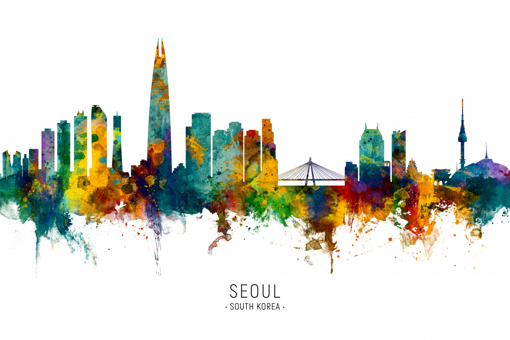Seoul Skyline Südkorea von Michael Tompsett
