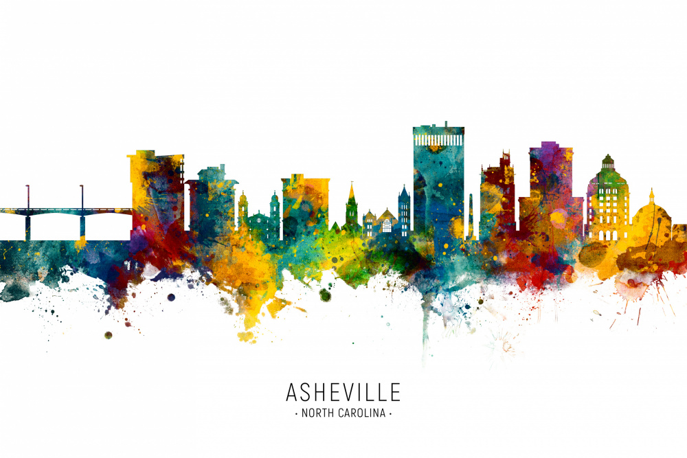 Skyline von Asheville,North Carolina von Michael Tompsett