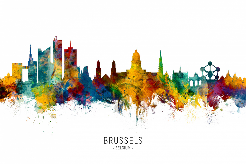 Skyline von Brüssel,Belgien von Michael Tompsett