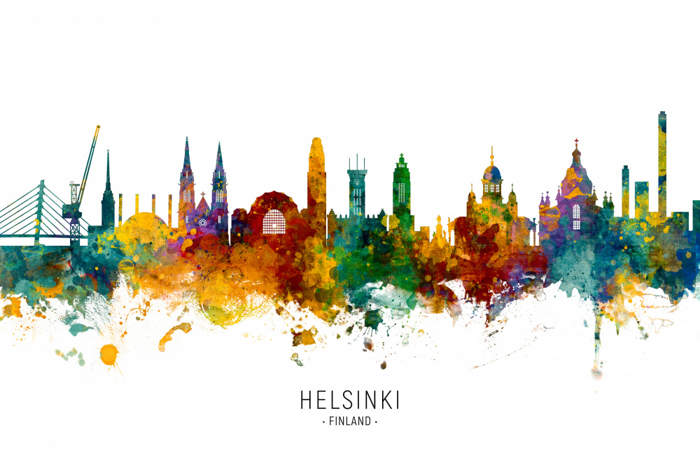 Skyline von Helsinki,Finnland von Michael Tompsett