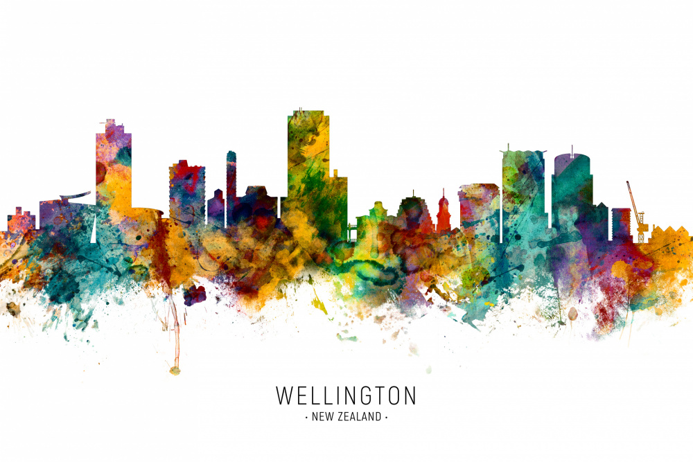 Skyline von Wellington,Neuseeland von Michael Tompsett