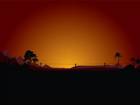 sunset desert von Michael Travers