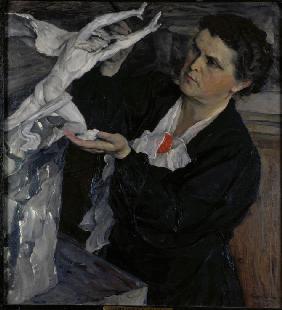 Porträt von Bildhauerin Wera Muchina (1889-1953) 1940