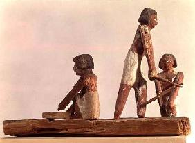 Model of Egyptian brickmakers Kingdom, from Beni Hasan c.2000 BC