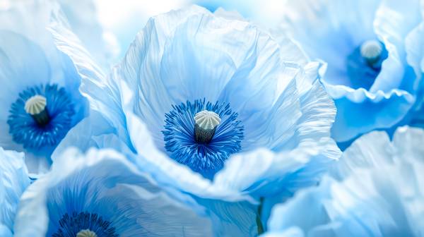 Blauer Mohn, Mohnblumen  von Miro May
