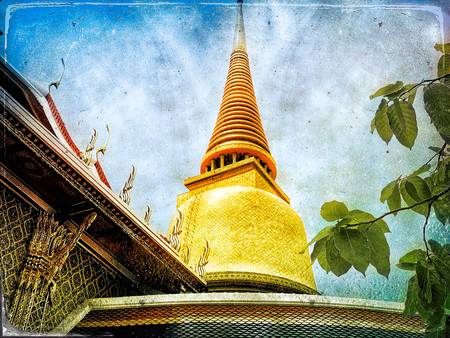 Tempel in Bangkok, Asien, Buddhismus, Retro, Vintage, Thailand, Fotokunst 2020
