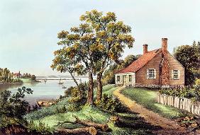 The Birthplace of Washington at Bridges Creek, Westmoreland Co. Va (colour litho) 19th