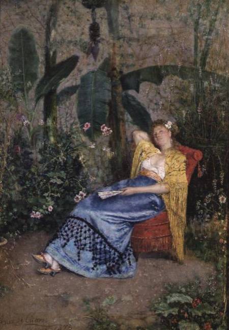 A Siesta in the Garden von Narcisco Ruiz de Caceres