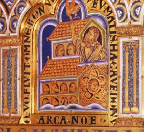 Noah and the Ark, detail of one of the 51 panels of the Verduner Altar 1181