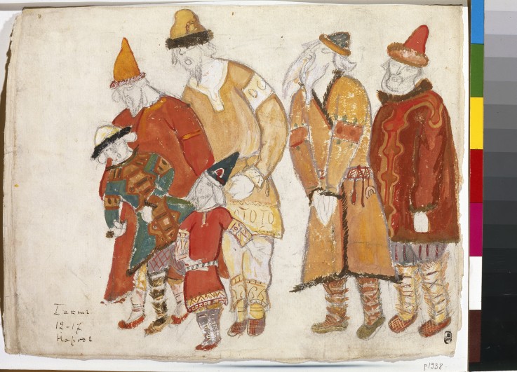 Das Volk. Kostümentwurf zur Oper Fürst Igor von A. Borodin von Nikolai Konstantinow Roerich