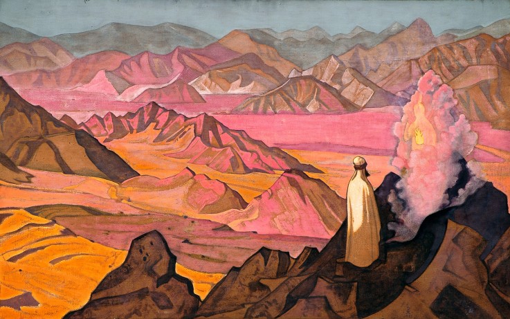 Mohammed auf dem Berg Hira von Nikolai Konstantinow Roerich