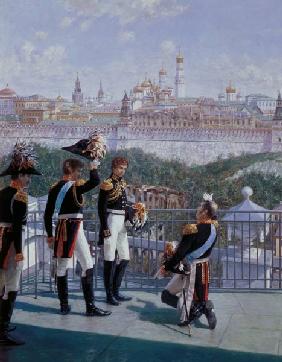 Prussian King Friedrich Wilhelm II (1744-97) thanking Moscow 1896