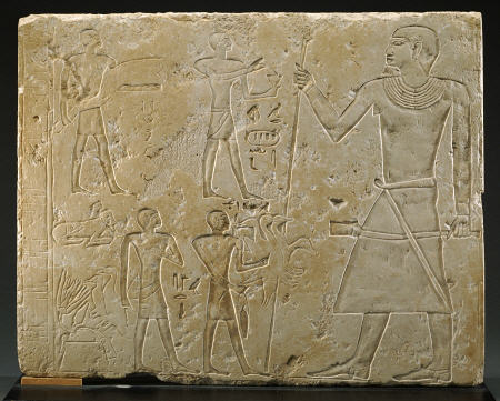 An Egyptian Limestone Relief von 