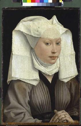 Bildnis einer Frau mit Flügelhaube Um 1435