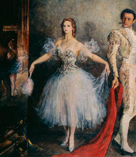 Bildnis der Balletttänzerin E.Semenowa als Carmen 1945