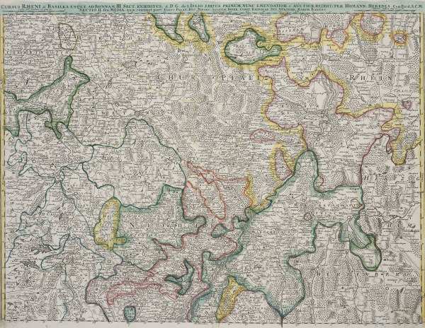 Landkarte der Rheinpfalz um 1720 von 