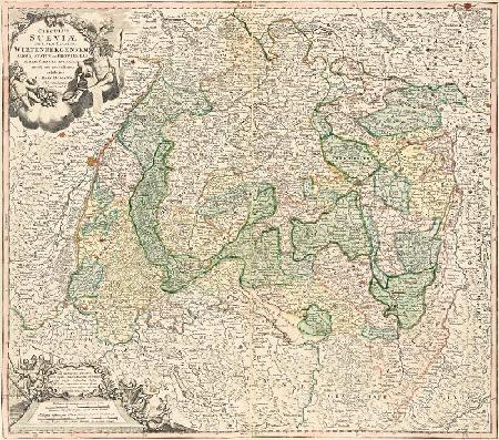 Landkarte Schwäb. Kreis um 1710