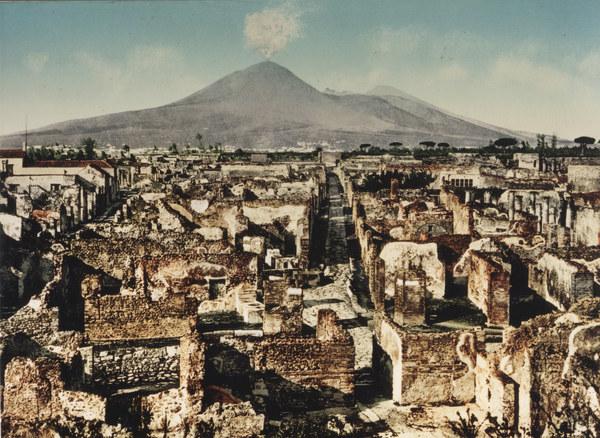 Pompeji, Blick über Ausgrabungen von 