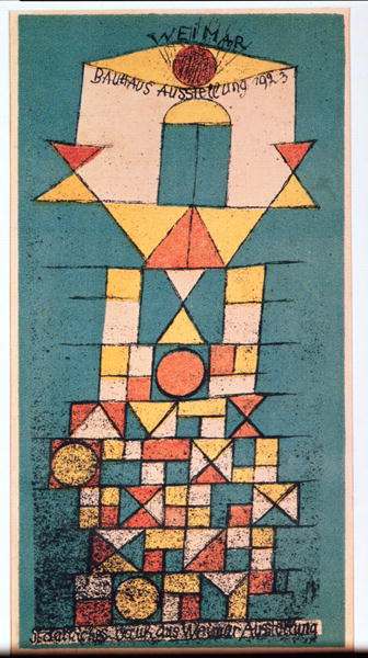Postcard for the Bauhaus exhibition ''The sublime aspect'', 1923 (no 47) (lithograph)  von 
