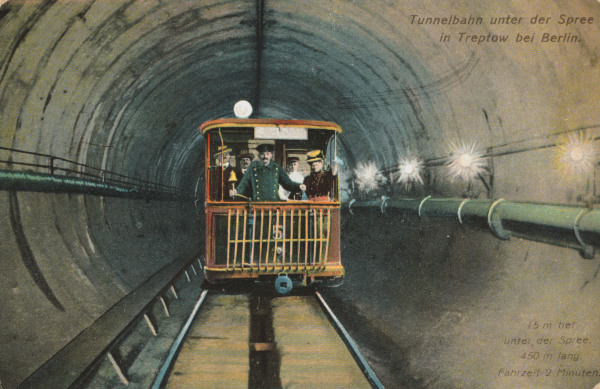 Tunnelbahn, Berlin, Postkarte um 1905 von 