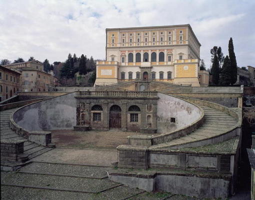 View of the facade, forecourt and stairway, designed by Jacopo Vignola (1507-73) and his successors von 