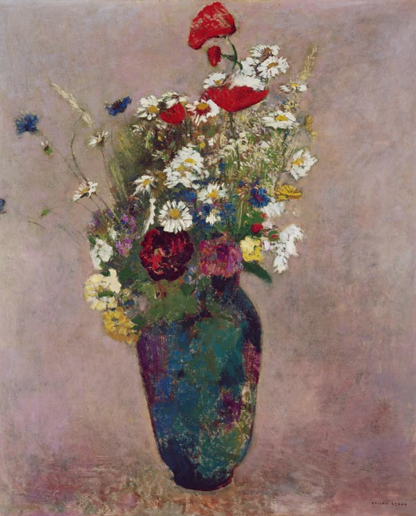 Vision: Vase mit Blumen von Odilon Redon