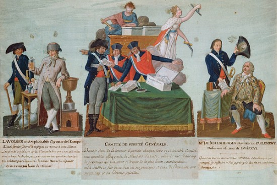 Lavoisier, the Comite de Surete Generale and Malesherbes, 18th century von P. A. Lesueur