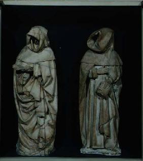 Two Mourners, from the Tomb of Duc de Berry in Bourges Cathedral 1453