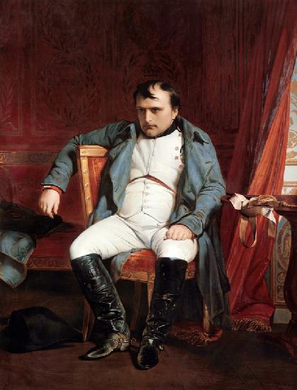 Napoleon I. zu Fontainebleau am 31. Maerz 1814 nach Empfang der Nachricht vom Einzug der Verbuendete 1814