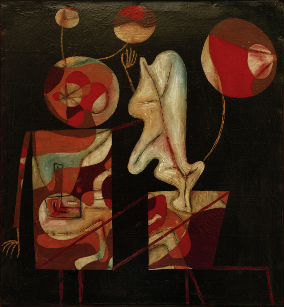 Marionetten (Bunt auf Schwarz), von Paul Klee