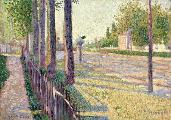 The Railway Junction at Bois-Colombes, or La Route Pontoise, 1886 (oil on canvas) von Paul Signac