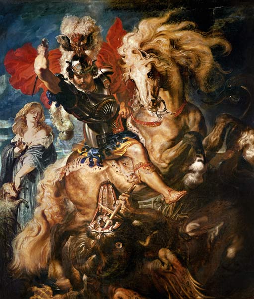 Der hl. Georg im Kampf mit dem Drachen. von Peter Paul Rubens