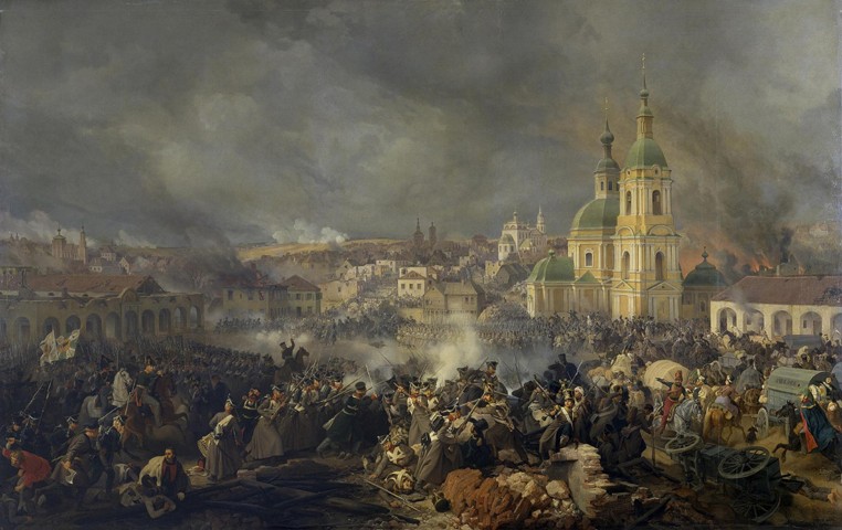 Die Schlacht bei Wjasma am 3. November 1812 von Peter von Hess