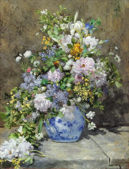 Große Vase mit Blumen 1866