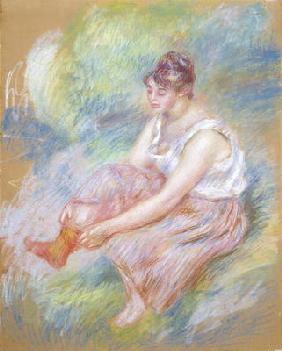 After the Bath, c.1890 (pastel on paper) 17th