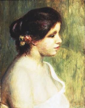 Young Woman with Flowers at her Ear 1898
