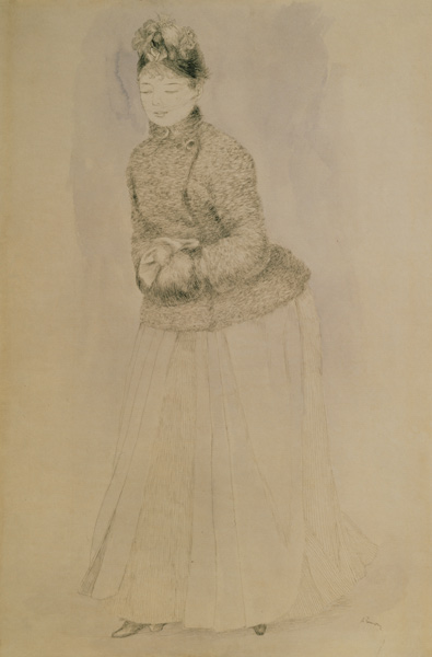 Frau mit einem Muff von Pierre-Auguste Renoir