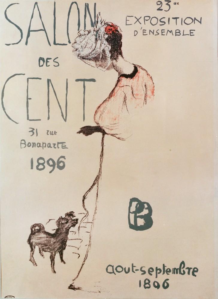 Plakatwerbung für die 23. Ausstellung des Salon des Cent von Pierre Bonnard