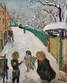 Children Playing in the Snow / The Street 1907