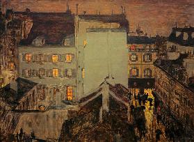 Montmartre im Regen oder Rue Tholozé 1897