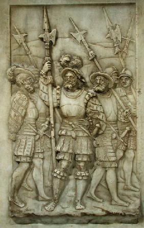 Halberdiers, detail from the Tomb of Francois I and Claude de France commission