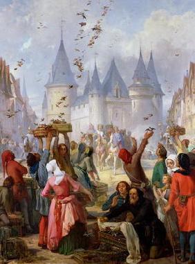 The Return of St. Louis (1214-70) and Blanche of Castille (1188-1252) to Notre-Dame, Paris, before 1 1531