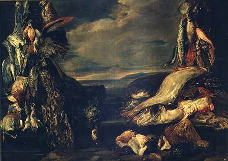 Still Life of Dead Game and Fish von Pieter or Peter Boel