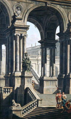 Architectural Perspective (oil on canvas) von Pietro Gaspari