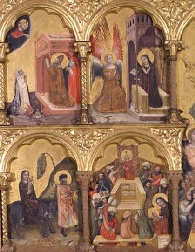 Polyptych of the Dormition of the Virgin, detail of St. Gregory the Great (540-604) Praying for the 16th