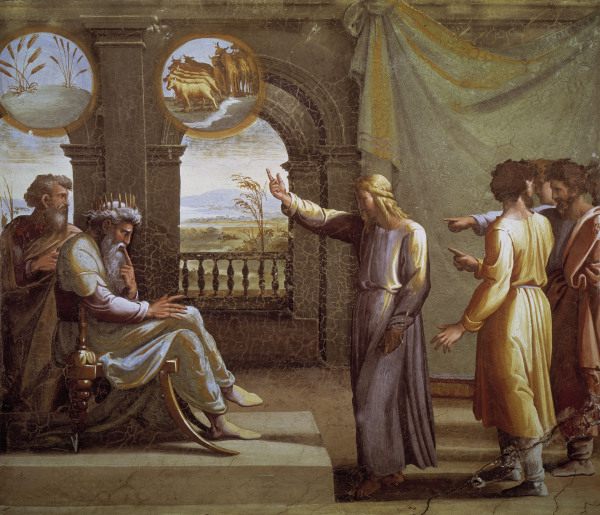 Raphael/Joseph a.Pharaoh s dreams/c.1515 von Raffael - Raffaello Santi