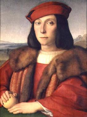 Portrait of a Man holding an Apple 1500