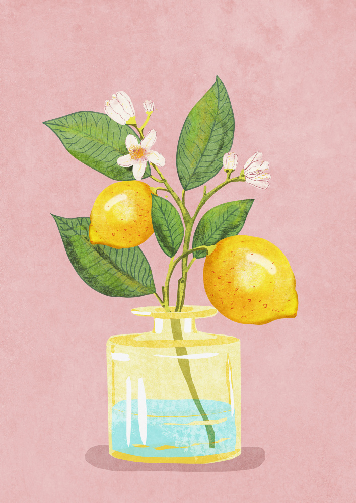 Zitronenbündel in der Vase von Raissa Oltmanns