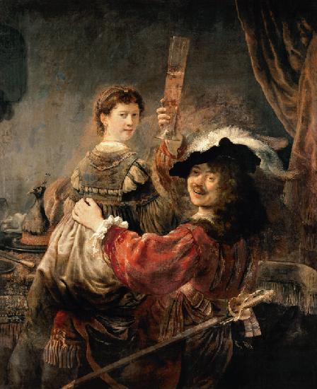 Selbstbildnis des Künstlers mit seiner jungen Frau Saskia 1635